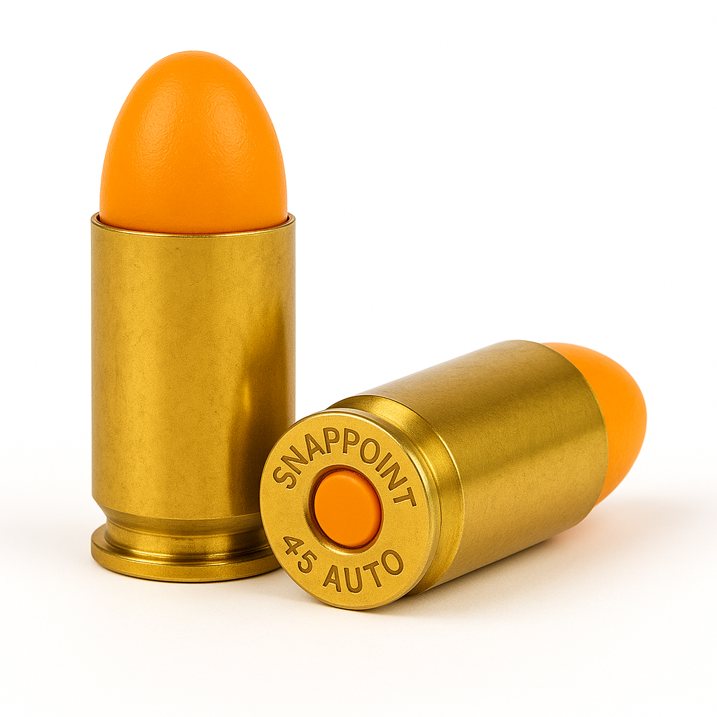 (PRE-SALE) SnapPoint .45 ACP Snap Caps – Real-Weight Dry Fire Dummy Rounds