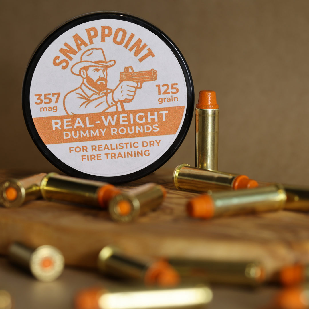 SnapPoint 357 Magnum Snap Caps (Set of 20)– Real-Weight Dry Fire Dummy Rounds w/ SnapPlug Primer