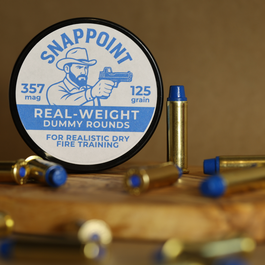 SnapPoint 357 Magnum Snap Caps (Set of 20)– Real-Weight Dry Fire Dummy Rounds w/ SnapPlug Primer