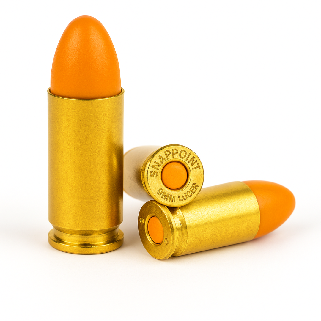 SnapPoint 9mm Snap Caps – Real-Weight Dry Fire Dummy Rounds w/ SnapPlug Primer