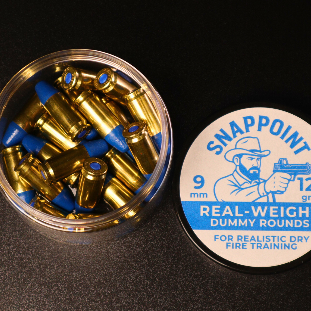 SnapPoint 9mm Snap Caps Real Weight Dry Fire Dummy Rounds SnapPoint 9mm Snap Caps Real Weight Dry Fire Dummy Rounds