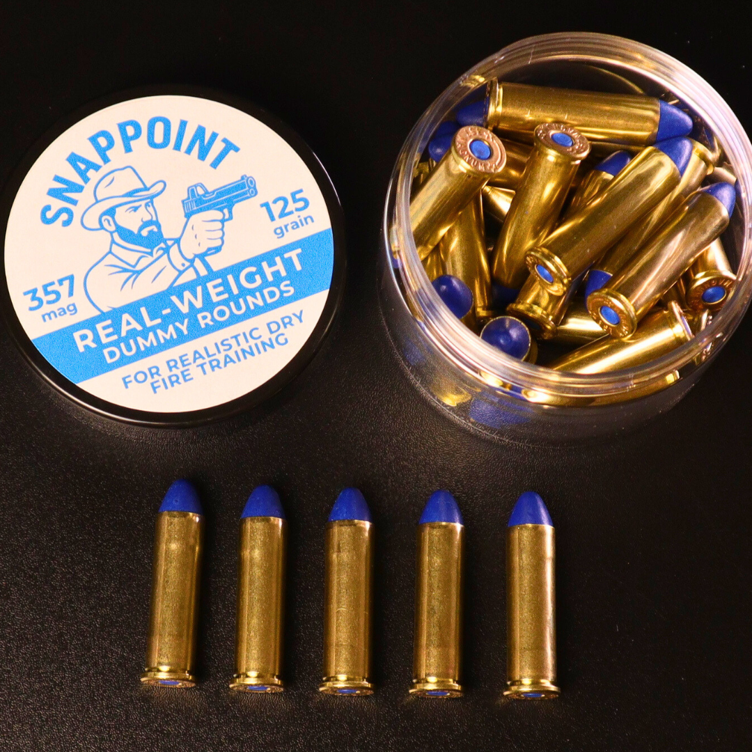 SnapPoint 357 Magnum Snap Caps (Set of 20)– Real-Weight Dry Fire Dummy Rounds w/ SnapPlug Primer