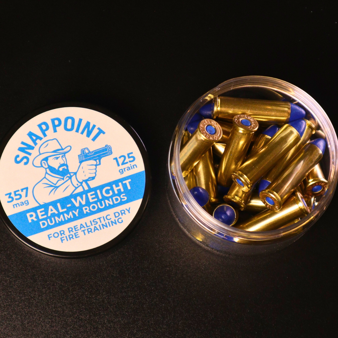 SnapPoint 357 Magnum Snap Caps (Set of 20)– Real-Weight Dry Fire Dummy Rounds w/ SnapPlug Primer